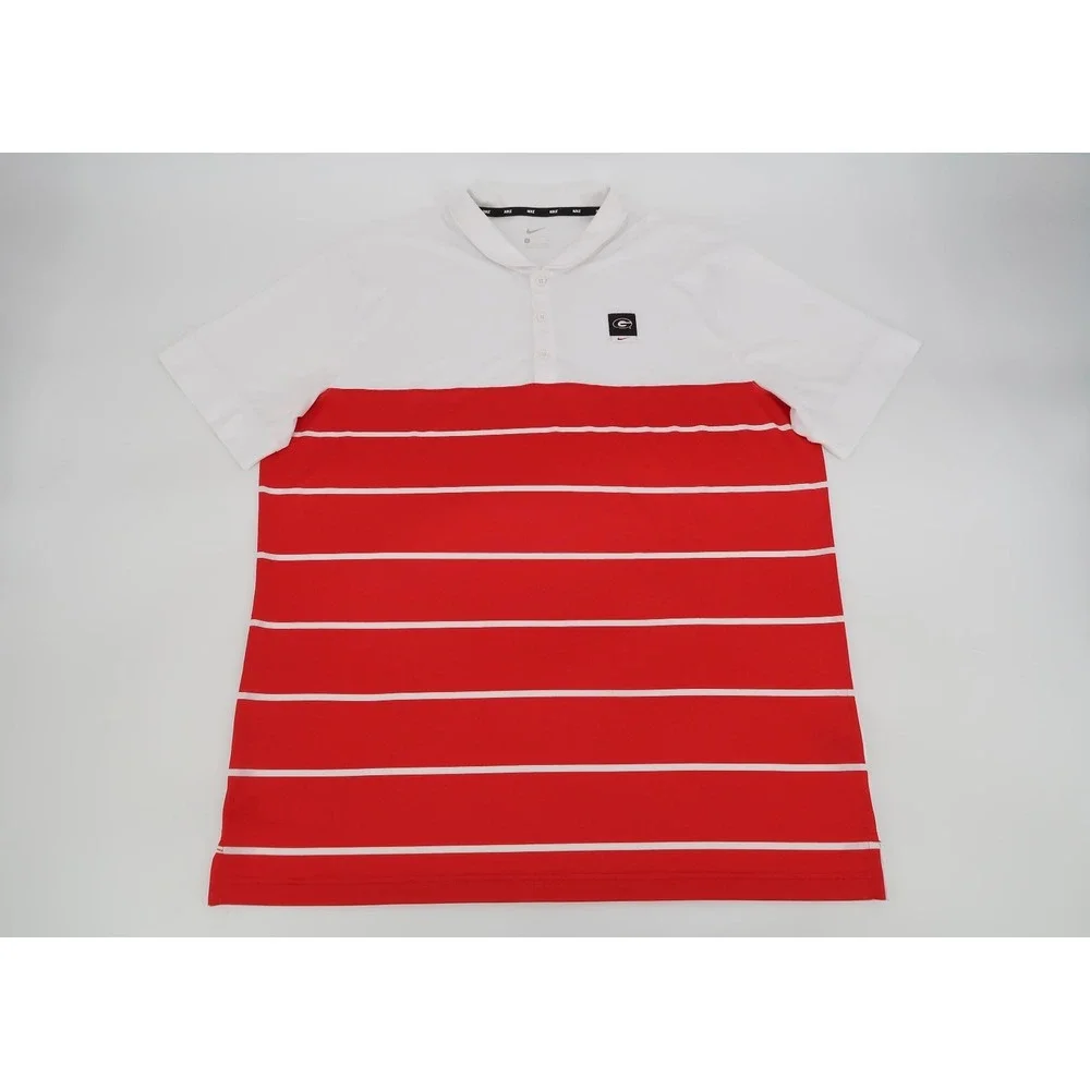 Nike Georgia Bulldogs Mens XL On Field Coaches Polo Golf Shirt Red CJ1195 101